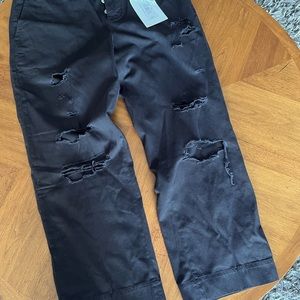 FRAME Le Tomboy black trousers